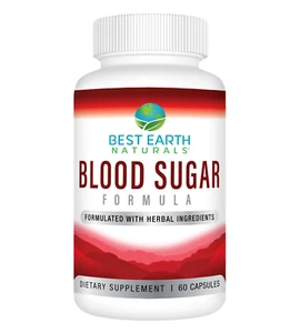 Blood Sugar Formula – Balanced Blood Sugar Support - Best Earth Naturals - 60 CT - Picture 1 of 9
