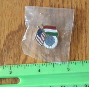 UNGARN MALEV PAN AM AMERICAN PIN AIRWAYS AIRLINES RARE DOUBLE USA FLAGS VINTAGE - Bild 1 von 2
