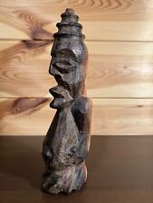 19cm Tall Old Crudely Carved Wooden Tribal Carving from the Cook Islands 
