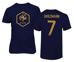France Soccer #7 Antoine Griezmann World Football Adult and Youth T-Shirt - Picture 1 of 12