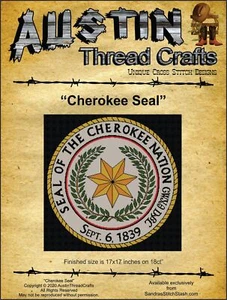 Sello Cherokee de AustinThreadCrafts patrón de punto de cruz - Imagen 1 de 2