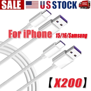 IPhone15/16 Pro Max Plus USB-A Cable Fast Charger Type C Charging Data lot Cord - Picture 1 of 11