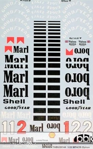 1/20 McLAREN MP4/2B OPTION DECAL for AOSHIMA BEEMAX PROST LAUDA - Imagen 1 de 1