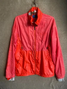 adidas Windbreaker Jackets Size 90 Womens Red Pink Logo Long Sleeve - Picture 1 of 12