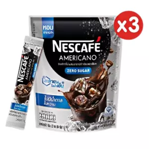 Nescafe Coffee Americano Zero Sugar Arabica Roasted Instant Drink Unsweetened x3 - Picture 1 of 11