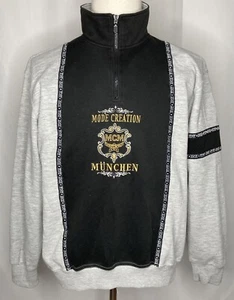 Vintage MCM Mode Creation Munchen O.T.C 1/4 Zip Longsleeve Shirt Mens Large 90s - Picture 1 of 9