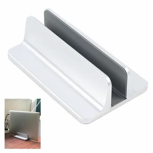 Aluminum Vertical Laptop Stand Adjustable Holder For MacBook Notebook Desktop UK - Picture 1 of 9