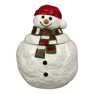 Vintage 1988 Homco Ceramic Snowman 8" Tall - Picture 1 of 10