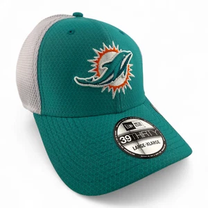 Cappello New Era Miami Dolphins NFL Teal/White Hex Neo Mesh Back 39Thirty Flex Fit - Foto 1 di 7