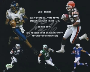 Josh Cribbs Autographed Signed 8x10 Photo - NFL Browns Raiders Jets Colts w/COA - Picture 1 of 1