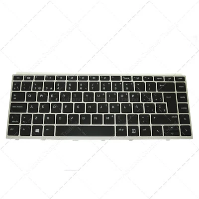 Teclado Español para HP Probook 430 G5 | 440 G5 | 445 G5 Silver Frame Black - Imagen 1 de 3