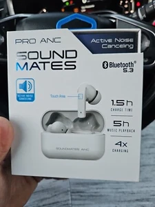 Tzumi SoundMates Pro ANC Bluetooth 5.0 Wireless Earbuds - White - Picture 1 of 2
