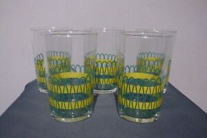 5 Beverage Glasses by Libbey - Vintage 50s Glassware - VERY RARE