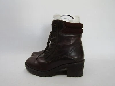 Botas botín de moda al tobillo con cordones de cuero marrón talla 6 Cougar Foto 1 de 4