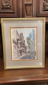 Don Davey Kunst farbige gerahmte Drucke New Orleans Pirates Alley Brulatour Courtyard - Bild 1 von 11