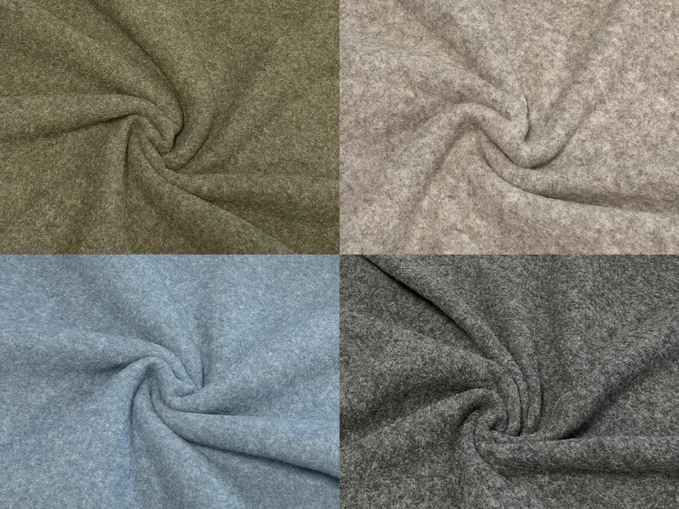 Wollfleece Schurwolle Stoff meliert - Bild 1 von 1