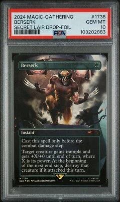 2024 MAGIC THE GATHERING SECRET LAIR DROP 1738 BERSERK FOIL PSA 10 - Image 1 of 2