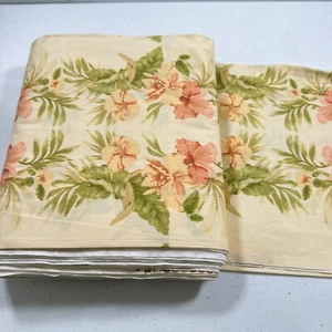vintage croscill fabric red pink tropical floral 44x308 8.5 yards 2005 y2k - Picture 1 of 12