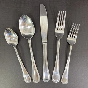 Cambridge CARLIE Stainless Flatware 5 Piece Place Setting Knife Fork Spoon - Picture 1 of 12