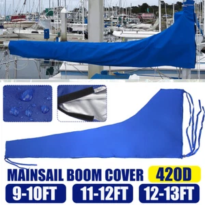 420D Oxford Cloth 9-13FT Waterproof Sailboat Mainsail Boom Cover UV Protection - Picture 1 of 17