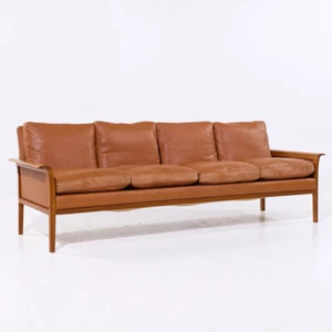 Fredrik Kayser Model-934 Mid Century Teak and Leather Sofa - Picture 1 of 9