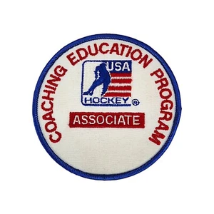 Hockey USA Coaching Education Program Associate Patch Round Vintage - Picture 1 of 3