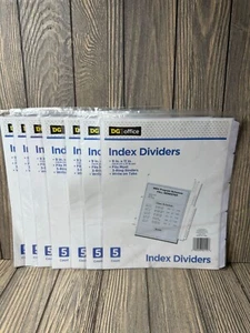 Lot of 7 Office Index Dividers 9x11" 3-Ring Binder 5-Count Tabs DG - Picture 1 of 6