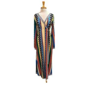 Women’s Sucrefas NWT Boho Hippie Long Sleeve Maxi Dress Size Medium - Picture 1 of 9