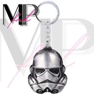Star Wars Keychain Split Key Ring Holder Fob Truck Metal Silver CLONE TROOPER - Picture 1 of 6