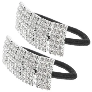 2 Pcs Haarseil Haargummibänder Strass-Stirnbänder Haarschmuck - Bild 1 von 12