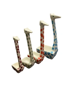 Anthropologie Multicolored Giraffe Ceramic Measuring Spoons - Used - Image 1 of 4