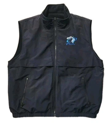Snapple Elements Rain & Fire Reversible Vest Nylon Shell Fleece Lined Blue XL  - Image 1 of 4