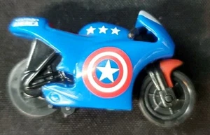 Marvel Series 1 NITRO BIKE Micro-Sized Mega Speed Motorcycle Captain America - Picture 1 of 5