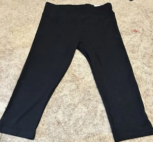 Justice Girls Crop Leggings Black 14/16 Plus New With Tags - Picture 1 of 3