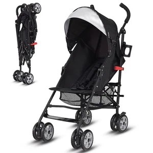 Folding Lightweight Baby Toddler Umbrella Travel Stroller with Basket - Picture 1 of 12