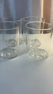 Mountain Peaks Rocks 4” Glasses MT Rainier, Denali, Half Dome, Whitney Set Of 4 - Picture 1 of 21