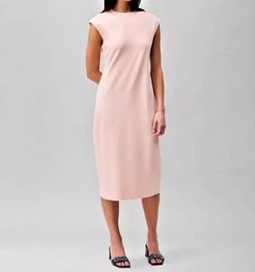 Calvin Klein Damen schlichtes elegantes Ponte Etuikleid formell lässig schick rosa M - Bild 1 von 8