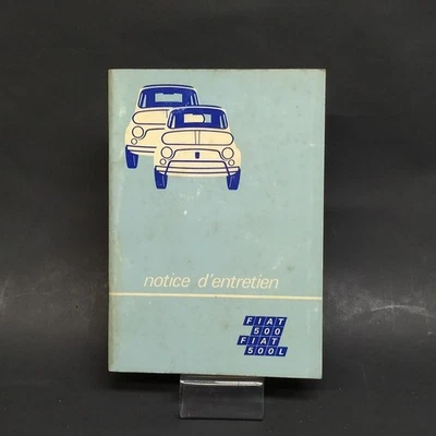 Libretto Notice d'entretien Fiat 500/500L in francese, 1972. Macchioline - Immagine 1 di 4