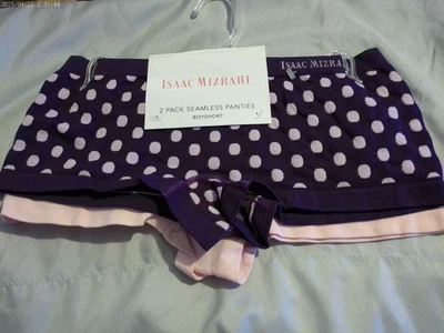 Paquete de 2 bragas cortas Isaac Mizrahi 15614 punto rosa y púrpura para niño *NUEVAS* M 6 Foto 1 de 4