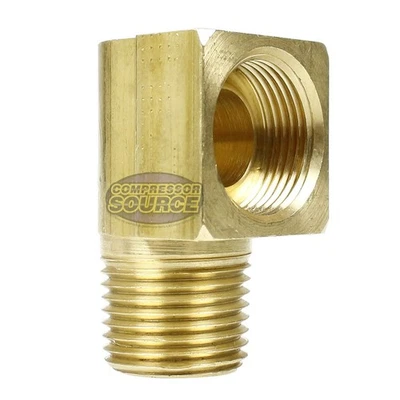 1/2" x 1/2" Male NPT Brass Inverted Flare Elbow Fitting for Flared Tubing 402FF - Image 1 of 4