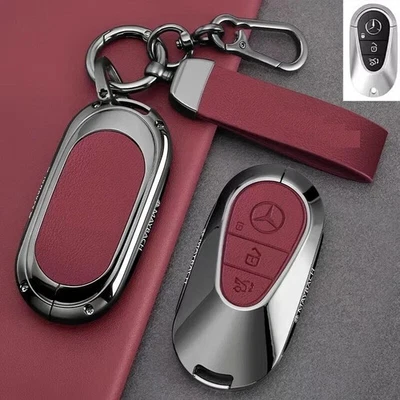 New LEATHER Remote Smart Key Case Cover For Mercedes-Benz S Maybach S480 S680 - Image 1 of 4