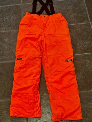 Gander Mountain techH2O mens XL Orange Hunting Pants With Suspenders Quilted - Image 1 of 4