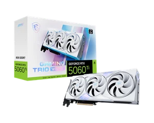 MSI GeForce RTX 5060 Ti 8G GAMING TRIO White GDDR7 DLSS4 Graphics Card - Afbeelding 1 van 5
