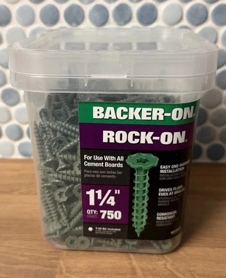 #9 x 1-1/4 pulg. Tornillos para tablero de cemento de cabeza dentada Star Drive (paquete de 750) Foto 1 de 4