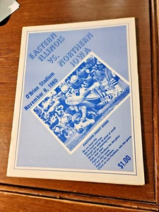 1980 EASTERN ILLINOIS vs NORTHERN IOWA Football Program November 8, 1980 - Picture 1 of 3