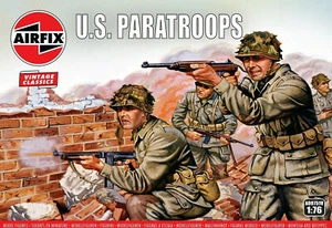 Airfix Vintage 48 WWII US Paratroops 1:76 Scale Plastic Model Figures A00751V - Picture 1 of 1