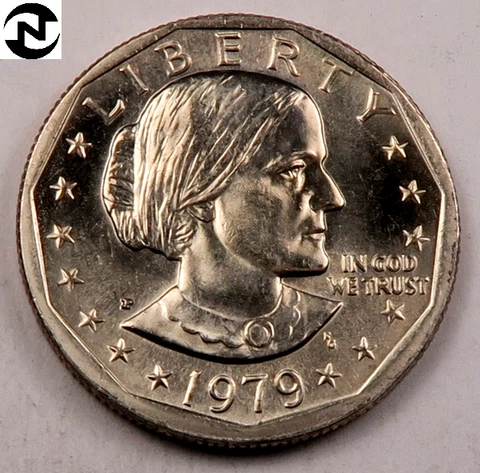 1979-P *Wide Rim* Susan B Anthony Dollar (SBA) ~ Choice BU ~ Near Date ~ 1 Coin Cover
