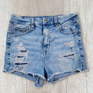 American Eagle Women's Shorts Size 6 Curvy Hi-Rise Shortie Distressed Daisy Duke - Picture 1 of 11