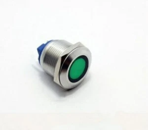 1pcNew 19mm Hole GREEN Led Indicator Semaphore 110Vdc Stainless Steel WaterProof - Bild 1 von 4