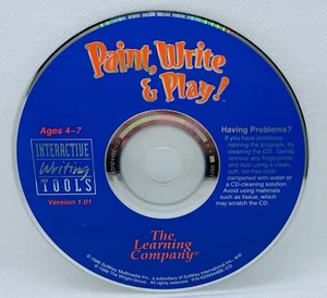 Pintar, escribir y jugar edades 4-7 1996 PC juego aprendizaje interactivo Windows/Mac - Imagen 1 de 2
